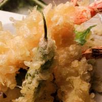 Tempura Noodles · Shrimp and Shishito tempura with Noodles in hot broth
