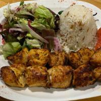 Chicken Shish Kebab · Marinated cubes of chicken breast.
