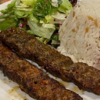 Lamb Adana Kebab · Ground lamb, red bell pepper and paprika.
