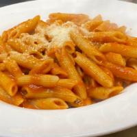 Penne Pasta With Tomato Sauce · Penne pasta with tomato sauce.