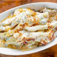 Cheese Fries · Served with creamy and cheesy.