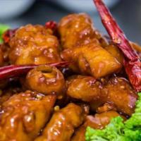 General Tso'S Chicken · Crispy chunks of chicken in chef's special spicy sauce with broccoli.