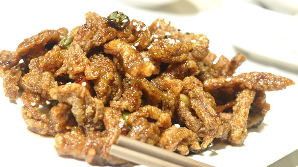 Dry Sauteed Tangy Crispy Beef · A must try.
