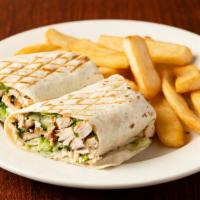 Cesare · Grilled chicken ceasar wrap with provolone cheese.
