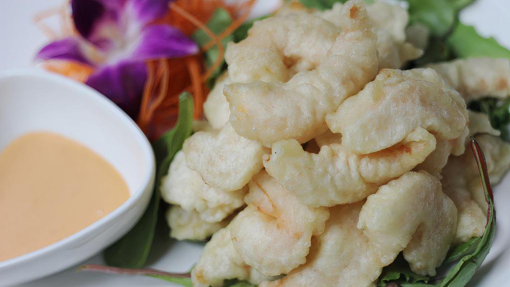 Rock Shrimp · Fried shrimp served with creamy spicy mayo sauce.