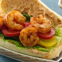 Shrimp Po Boy · Fried shrimp with lettuce, tomato and remoulade sauce.