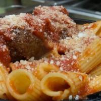 Macaroni & Meatballs · House made meatballs, and marinara with parmesan.