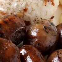 Longsilog · Filipino pork sausage, garlic rice and eggs.