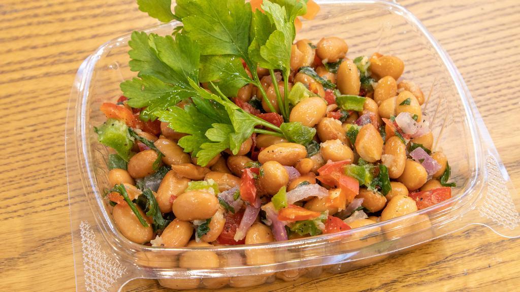 Piyaz (White Beans Salad) · White kidney beans, tomatoes, fresh onions with olive oil and vinegar dressing.