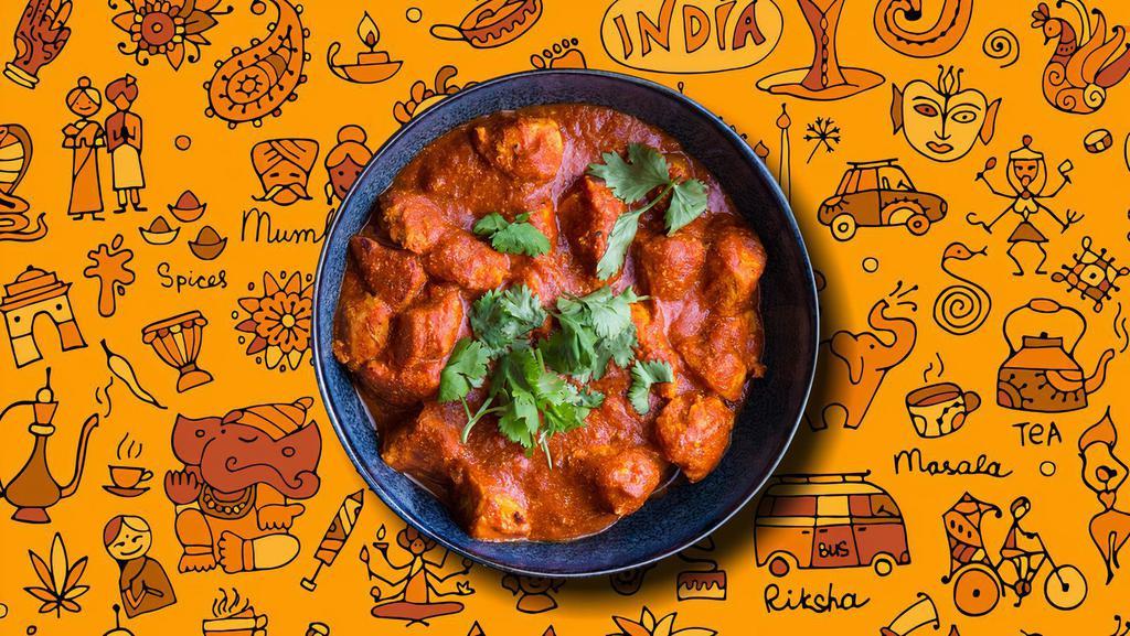 Chicken Tikka Masala Tango  · Char grilled chicken morsels slow cooked in a rich onion and tomato gravy with generous amounts of butter served with a side of aromatic basmati rice
