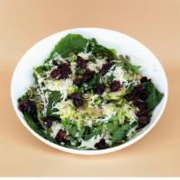 Kale ‘N’ Sprouts * · Kale, roasted brussels sprouts, citrus vinaigrette, sun-dried cranberries, toasted pepitas a...