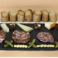 The Works (Meat And Cheese) · Our large cheese and meat plate combined provides the perfect sharing plate! Comes with five...