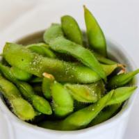 Edamame · Gluten free. Steam soy beans sprinkled with a touch of sea salt.