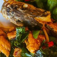 Pro Thai - Style Whole Fried Branzino Sea Bass Fish With Choice Of Basil Sauce · Pro Thai - Style Whole Fried Branzino Sea Bass Fish with choice of Basil Sauce