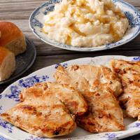 Grilled Chicken Family Meal · Six boneless grilled chicken breasts served with your choice of a dipping sauce, 2 family si...
