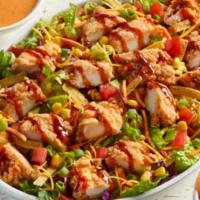 Family Size Bob Evans Wildfire® Chicken Salad · Fresh greens topped with Homestyle fried or grilled chicken, corn, diced tomato, crisp green...