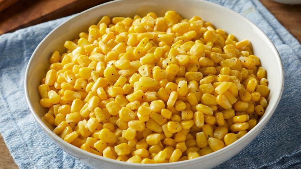 Family Size Buttered Corn  · Whole kernel sweet corn, lightly buttered and seasoned with salt and pepper. Serves up to 6.
