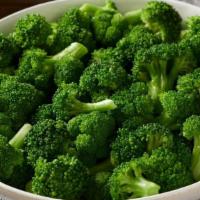 Family Size Steamed Broccoli · Fresh broccoli florets steamed and lightly buttered. Serves up to 6.