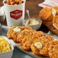Honey Butter Chicken And Biscuit Family Breakfast · Six hand-breaded fried chicken breasts with real clover honey, butter, six split biscuits, f...