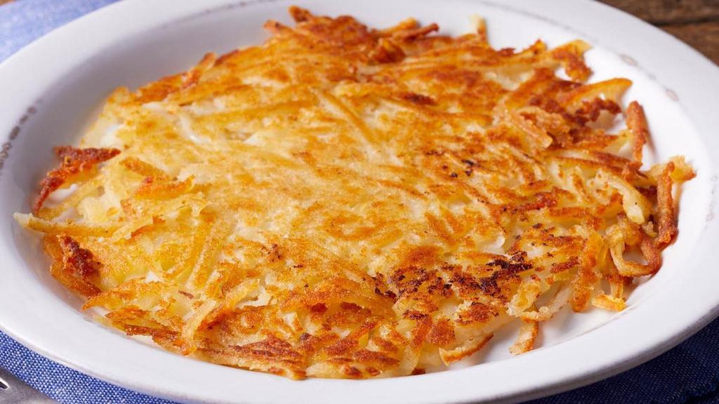 Family Size Shredded Hash Browns  · Shredded Russet potatoes, cooked to order on our griddle. Serves up to 6.