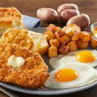 Honey Butter Chicken And Biscuit Breakfast · One hand-breaded fried chicken breast with real clover honey, butter, one split biscuit, two...