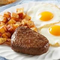 Sirloin Steak* & Farm-Fresh Eggs* · Marinated Choice sirloin* cooked-to-order and served with two fresh-cracked eggs* cooked-to-...
