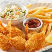 Fried Shrimp  · Eight golden brown fried shrimp served with a side of cocktail sauce, choice of two sides an...