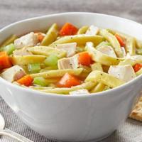 Chicken-N-Noodles Soup · Old-fashioned egg noodles, tender chicken, hearty vegetables and fragrant herbs in a rich an...