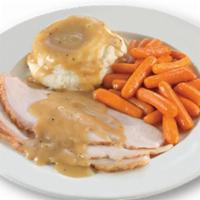 Turkey Lurkey · Slow-roasted turkey served with choice of two sides