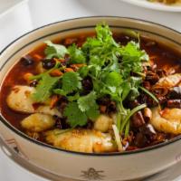 Braised Fish Filets With Napa Cabbage And Roasted Chili · Very hot and spicy.