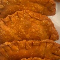 Empanadas / 5 Count · Vegan. Pastry dough stuffed with soy based beef less crumbles seasoned with Puerto Rican spi...