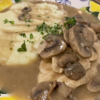 Chicken Marsala · Sautéed in marsala wine with mushrooms.