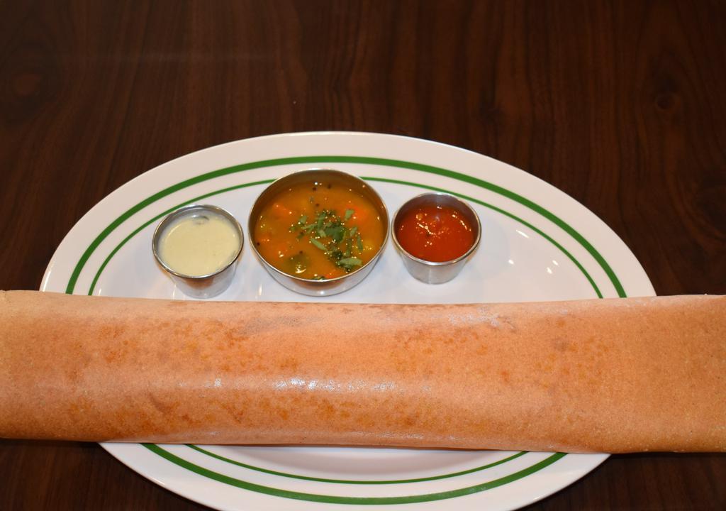 Masala Dosa · Crepe filled with potato and onion.