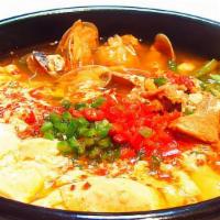 Seafood Sundubu · Seafood Soft Tofu Stew  With Rice