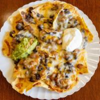 Tostitos Nachos (Plain) · Beans: black or pinto, olives, cilantro, sour cream, guacamole and cheese.