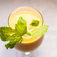 Lassi · Yogurt drink made sweet or salty, choice of mango, coconut, or mint.