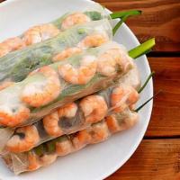 Shrimp Rolls (2) · Fresh summer rolls served with choice of peanut sauce or fish sauce
