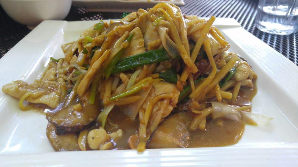 Thai Style Garlic Sauce · Shiitake mushrooms scallion and bamboo shoots.