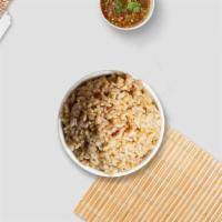 Brown Rice Soy Bean · Freshly steamed brown rice.