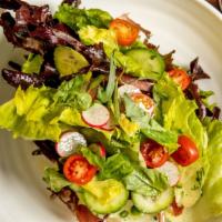 Salade Verte · Radish, Pea Confit, Cucumber, Sherry Vinaigrette