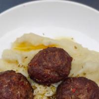 Misket Kofte / Small Mediterranean Meatballs · Fried ground beef and lamb patties with herbs