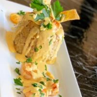 Mofongo In White Sauce · Mofongo fried mashed plantain with salt, garlic, broth, and olive oil. Chicken, shrimp, chic...