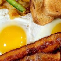 Bacon Or Ham Or Sausage With Eggs · 