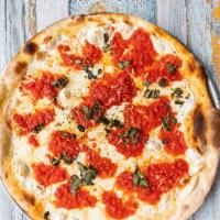 Original Neapolitan Pizza (Large) · Fresh mozzarella, plum tomato & Basil.
