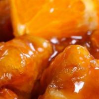 Orange Chicken  · Hot and spicy. With white rice.