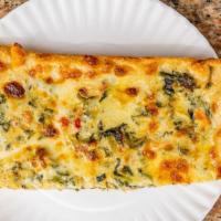 Spinach & Artichoke Pizza Slice · Spinach, artichokes, sour cream, parmesan, garlic, and cream cheese blended into the most ad...