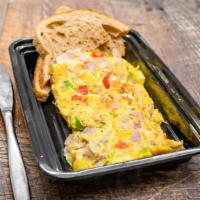 Western Omelette Platter · 2 eggs, ham, onion and bell pepper.