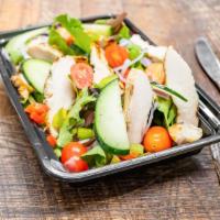 Chicken Salad · Chicken, romaine lettuce, onion, tomato and pepper.