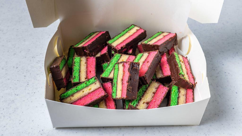 Rainbow Cookies 1 Lb. · Rainbow Cookies in a box -  1 lb.