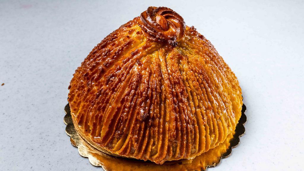 Almond Torte Cafe · Known as Torta Di Mandorle, this delicious dome shaped sweet cake is made of baked marzipan over a yellow sponge caked layered with apricot jam filling, marinated in light rum, and then glazed with apricoating.